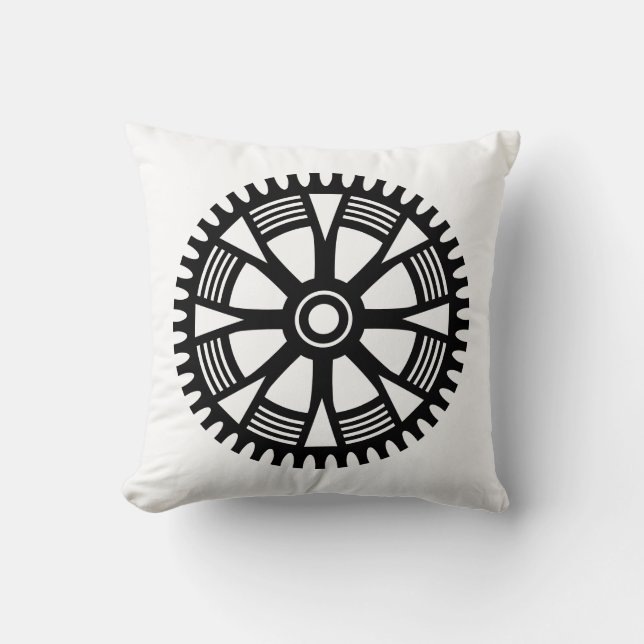 Gear Wheel - Eight Decorative Spokes Cushion (Front)
