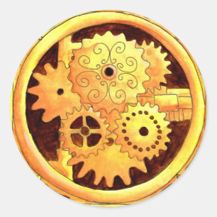 Gearbox1 Classic Round Sticker