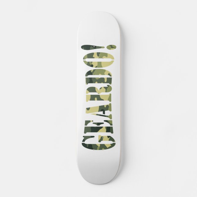 GEARDO! CAMO / CAMOUFLAGE SKATEBOARD (Front)