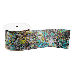 Geared Toward Abstract Art Design Lover Satin Ribbon