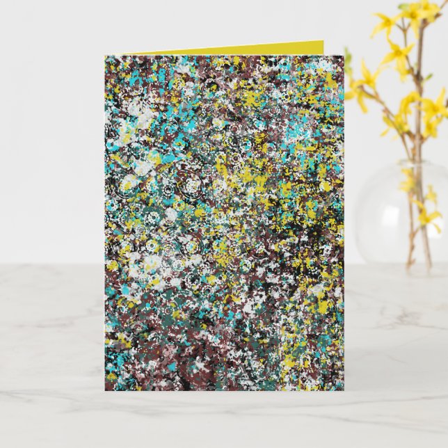 Geared Towards Abstract Art Design Lover Card (Yellow Flower)
