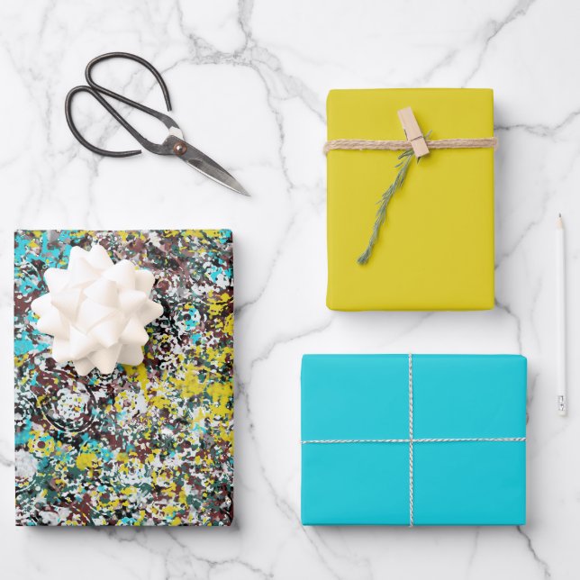 Geared Towards Abstract Art Design Lover  Wrapping Paper Sheet (Front)