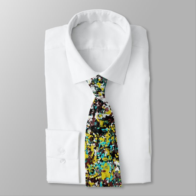 Geared Towards Steampunk Abstract Art Design Lover Tie (Tied)