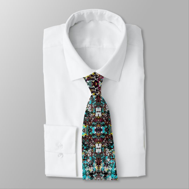 Geared Towards Steampunk Abstract Art Design Lover Tie (Tied)
