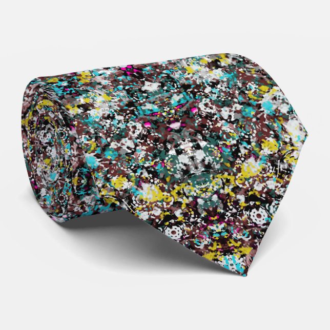 Geared Towards Steampunk Abstract Art Design Lover Tie (Rolled)