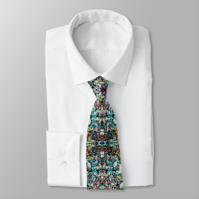 Geared Towards Steampunk Abstract Art Design Lover Tie (Tied)