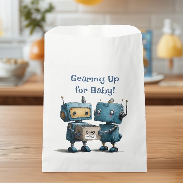 Gearing up for Baby Robot Baby Shower Favour Bag (Creator Uploaded)