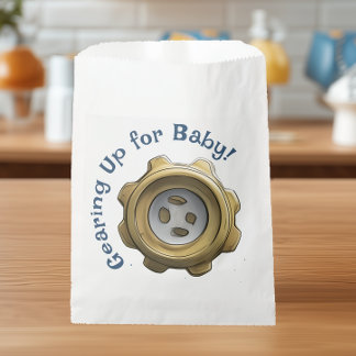 Gearing Up for Baby - Robot Baby Shower Favour Bag