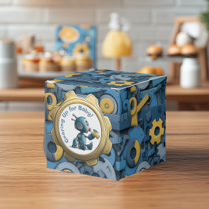 Gearing Up for Baby - Robot Baby Shower Favour Box