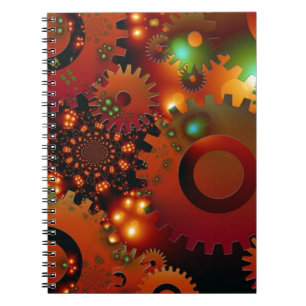 Gears Clock Office Design Digital Art Destiny Notebook