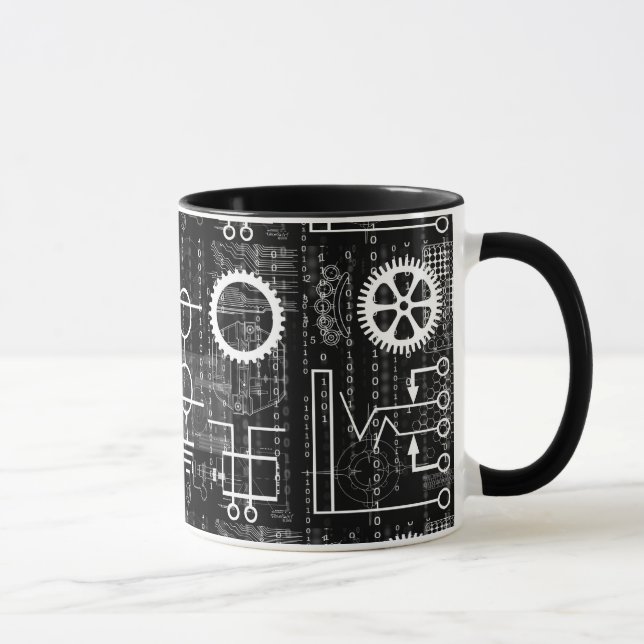 Gears Galore Tech Inspired Coffee Mug (Right)