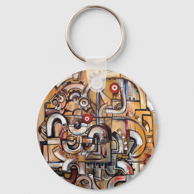 Gears of Ganesh.jpg Key Ring (Front)