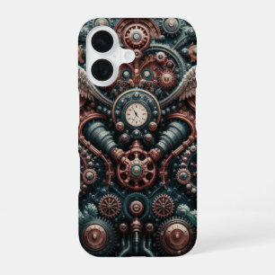 Gears, Wings, and Vintage Steampunk Elegance iPhone 16 Case