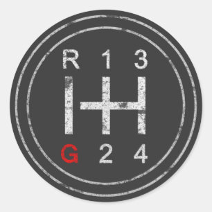 Gearshift Knob Syncro T3 Vanagon Classic Car   Round Sticker