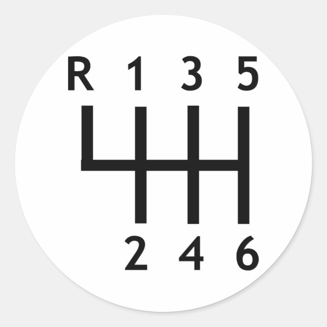 Gearshift - Race Classic Round Sticker (Front)