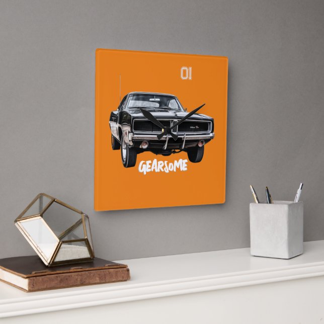 Gearsome  square wall clock (Office)
