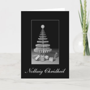 Gearwheel Christmas Tree - Nollaig Chridheil Holiday Card
