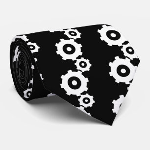 Gearwheels Graphic Tie