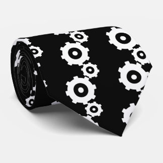 Gearwheels Graphic Tie
