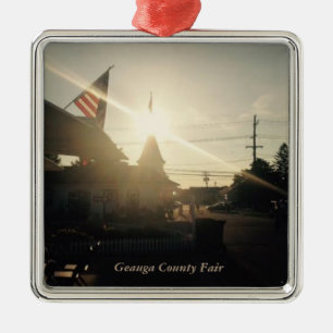 Geauga County Fair, Ohio Holiday Card Metal Ornament