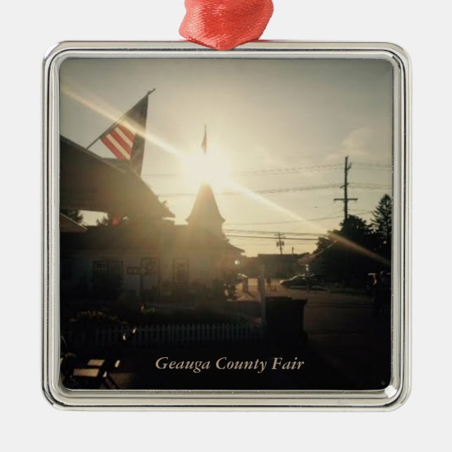 Geauga County Fair, Ohio Holiday Card Metal Ornament (Front)