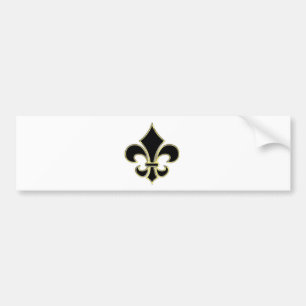 Geaux Black & Gold Fleur De Lis Bumper Sticker