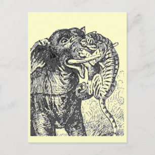 Geaux Purple and Gold Tigers Postcard