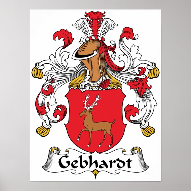 Gebhardt Family Crest Poster (Front)