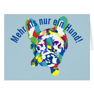 Gebogener Text mit Bulldogge