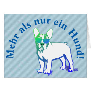 Gebogener Text mit Dogge
