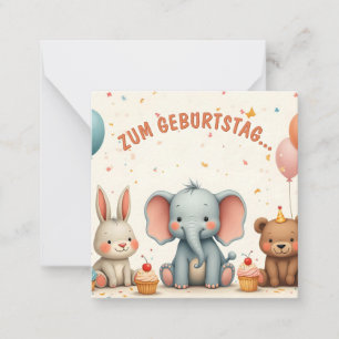 Geburtstagsfreude mit tierischen Freunden Card