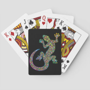 Geck Gecko Psychedelic Design Playing Cards