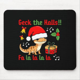 Geck The Halls Leopard Gecko Christmas Pun Pet Own Mouse Pad