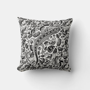 Gecko and pebbles cushion
