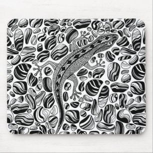 Gecko and pebbles mouse pad