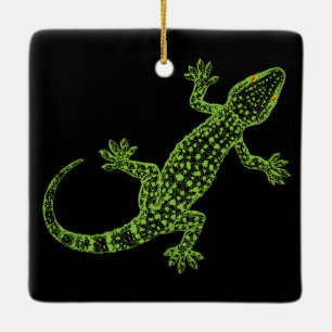 Gecko Ceramic Tree Decoration