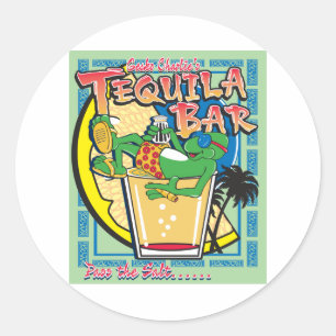 Gecko Charlies Margarita Bar Classic Round Sticker