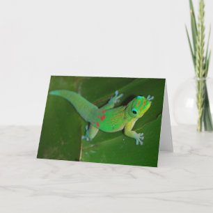 Gecko Cruising at Night Card