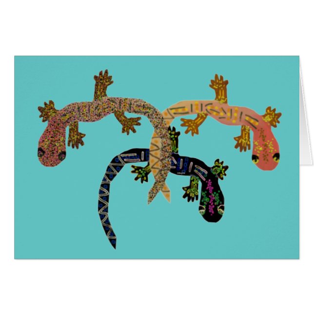 Gecko Dance Cards (Front Horizontal)