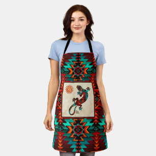 Gecko Lizard And Sun Apron