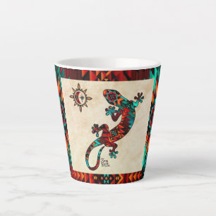 Gecko Lizard And Sun Latte Mug