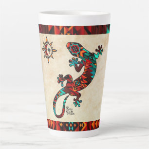 Gecko Lizard And Sun Latte Mug