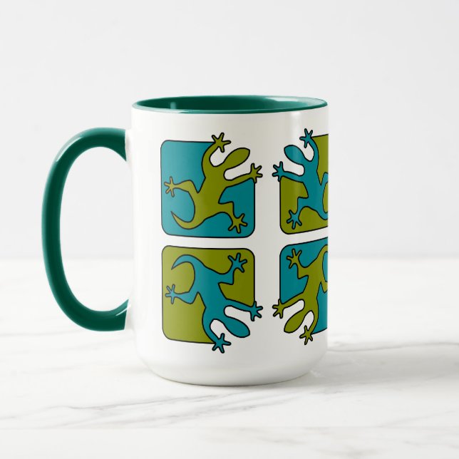 Gecko / Lizard mugs - choose style, colour (Left)
