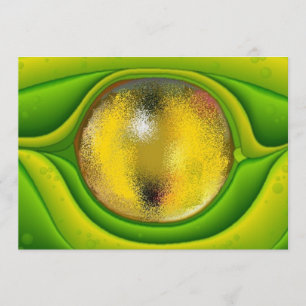 Gecko Lizard Reptile Eye Blank Invitations Invites