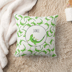Gecko Lizard Reptile Pattern  Cushion