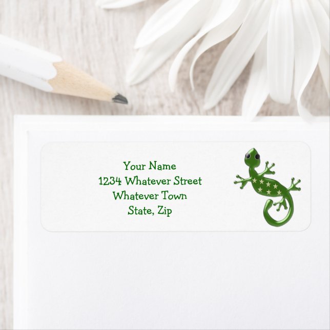 Gecko Lizard Return Address Label (Insitu)