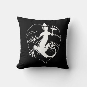 Gecko Lizard Silhouette Cushion
