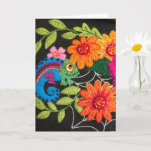 Gecko Lizard Stitched Felt Beads Sequins