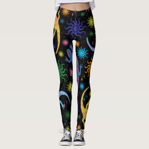 Gecko Lizards Multi-Coloured All Over Print Leggings