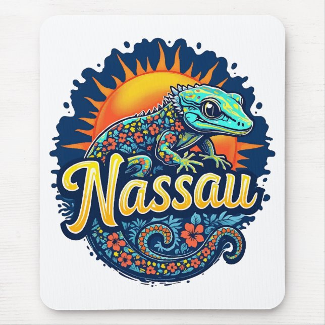 Gecko Nassau Bahamas Caribbean Mouse Pad (Front)